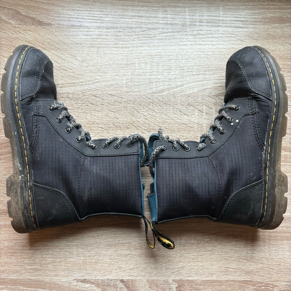 Used Doc Martens - canvas nylon black fabric - well worn - size 4M